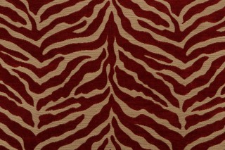 Burundi Woven Chenille Upholstery Fabric in Scarlet 