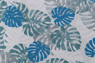 Terrasol-Tropics Printed Polyester Outdoor Fabric in Juniper 
