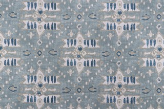 Magnolia Home Arturo Printed Cotton Drapery Fabric in Lake 