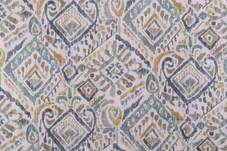 Magnolia Home Thames Printed Cotton Drapery Fabric in Lake 
