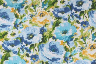 Richloom Lessandra Printed Polyester Outdoor Fabric in Sunblue