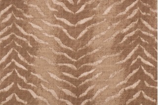 Kaufmann Ruolan Printed Cotton Blend Drapery Fabric in Chamois