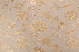 Valiant Fabrics Joanna Embroidered Drapery Fabric in Taupe