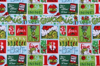 Robert Kaufman How The Grinch Stole Christmas Collection ADE-20275-223 Printed Cotton Craft Fabric in Holiday