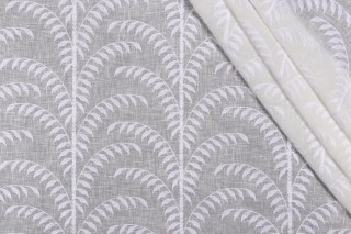 P Kaufmann Sia Sheer Embroidered Drapery Fabric in Vanilla 