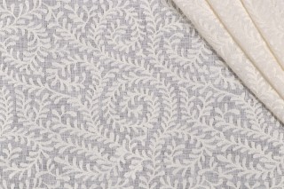 P Kaufmann Briella Sheer Embroidered Drapery Fabric in Vanilla 