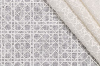 P Kaufmann Ellie Sheer Embroidered Drapery Fabric in Vanilla 