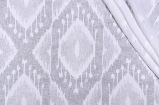 P Kaufmann Yara Sheer Embroidered Drapery Fabric in Sea Salt 