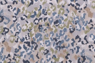 Magnolia Home Teddington Printed Cotton Drapery Fabric in Denim 
