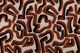 Hamilton Taggart Velvet Upholstery Fabric in Chestnut 