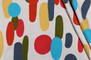 Hamilton Celeste Embroidered Drapery Fabric in Jubilee 
