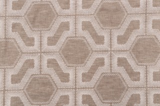 Valiant Fabrics Sorrell Embroidered Drapery Fabric in Linen 
