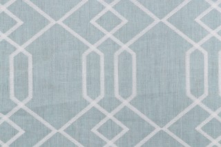 Valiant Fabrics Ankara Embroidered Drapery Fabric in Arctic 