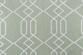 Valiant Fabrics Ankara Embroidered Drapery Fabric in Pistachio 
