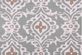 Lacefield Kashmir Printed Cotton Drapery Fabric in Seaglass