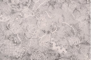 Kaufmann Temple Lion Printed Cotton Drapery Fabric in Pewter