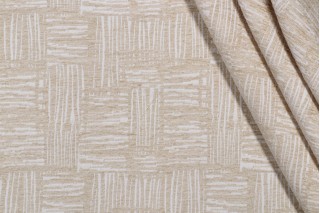 PK Lifestyles Crosshatch Woven Chenille Upholstery Fabric in Cornsilk