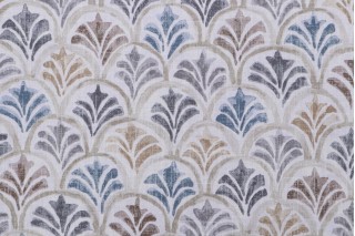 Magnolia Home Countess Printed Cotton Drapery Fabric in Harbor
