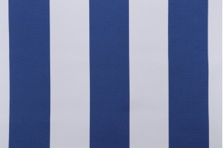 Terrasol - Awning Stripe Printed Polyester Outdoor Fabric in Navy