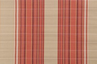 Grey Watkins Cordina Stripe Woven Decorator Fabric in Coral