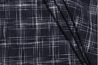 PK Lifestyles Hampton Plaid Woven Chenille Upholstery Fabric in Domino