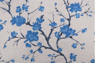 Kaufmann Spring Song Printed Drapery Fabric in Marina