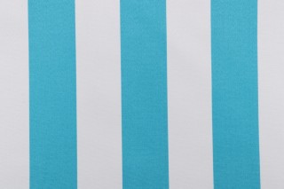 Richloom Cabana Stripe Printed Polyester Outdoor Fabric in Turquoise