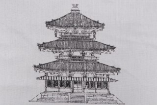 Sunbrella Pagoda Dynasty Woven Solution Dyed Acrylic Outdoor Fabric in Midnight 
