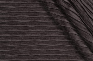 Pleated Woven Chenille Decorator Fabric in Carbon