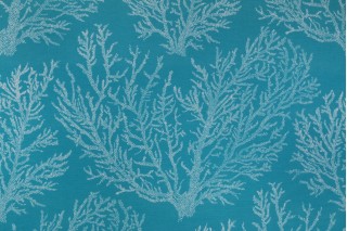 Richloom Seacoral Printed Polyester Outdoor Fabric in Turquoise