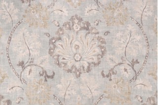 Covington Lotus Printed Linen Blend Drapery Fabric in Mineral-545