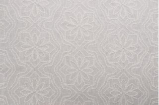 Valiant Fabrics Alpine Embroidered Drapery Fabric in Linen