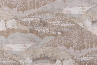 PK Lifestyles Gathering Sky Printed Cotton Blend Drapery Fabric in Quarry-Bleach