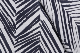 Terrasol-Hatteras Reversible Polyester Outdoor Fabric in Navy