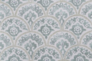 Richloom Daphne Printed Drapery Fabric in Mist