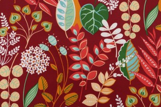 Richloom Windcrest Printed Polyester Outdoor Fabric in Mulberry