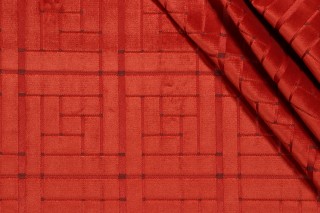 Ida Velvet Upholstery Fabric in Flame