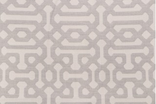 Sunbrella Fretwork 45991-0002 Woven Solution Dyed Acrylic Outdoor Fabric in Pewter