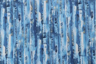 PK Lifestyles Drifting Printed Polyester Outdoor Fabric in Navy
