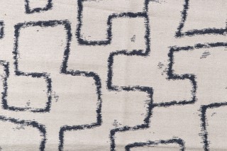 Crypton Imala High Performance Woven Chenille Upholstery Fabric in Indigo Cream