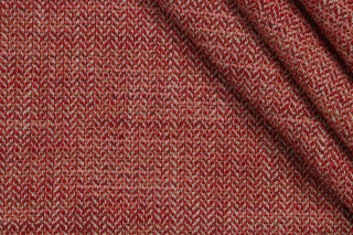 Valdese Weavers Common Sense Woven Crypton Home Finish Upholstery Fabric in Carmine