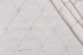 Williamsburg Deane Embroidery Drapery Fabric in Sterling