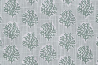 Premier Prints Sea Fan - Slub Canvas Printed Cotton Drapery Fabric in Pistachio