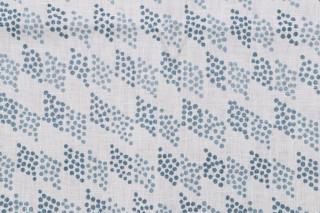 Scalamandre Dotted Diamond Printed Drapery Fabric in Blue