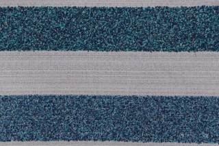 Crypton Stripe High Performance Woven Upholstery Fabric in Ocean Blue
