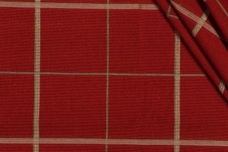 Grey Watkins Carriere Tapestry Upholstery Fabric in Rust