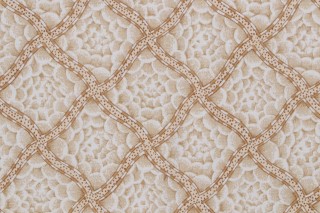 Fonthill Beckford Printed Cotton Drapery Fabric in Beige