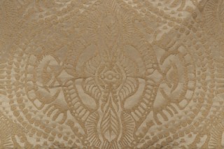 Grey Watkins Ethnic Damask Decorator Fabric in Cognac