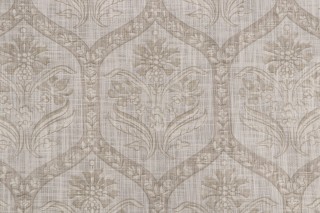 Thibaut Caton F94127 Printed Cotton Muslin Drapery Fabric in Beige