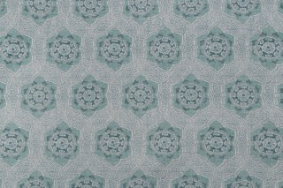 PK Lifestyles Trinket Printed Cotton Drapery Fabric in Juniper